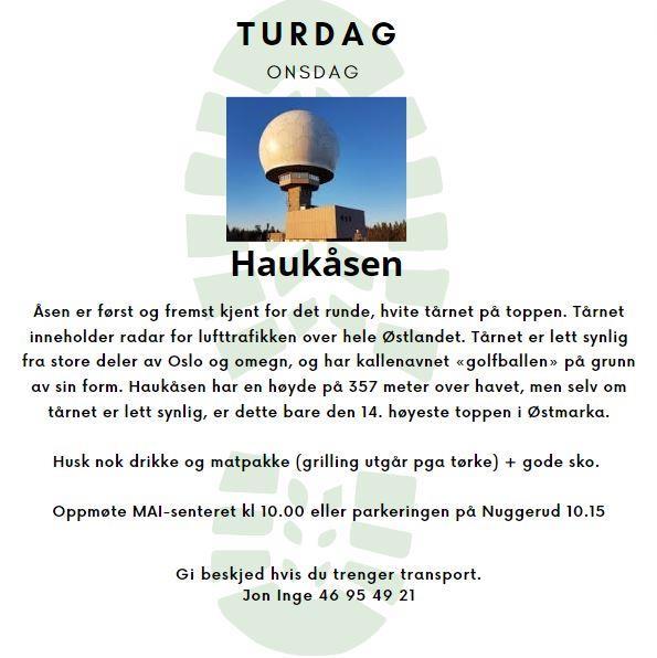 Invitasjon til tur til Haukåsen - Klikk for stort bilde