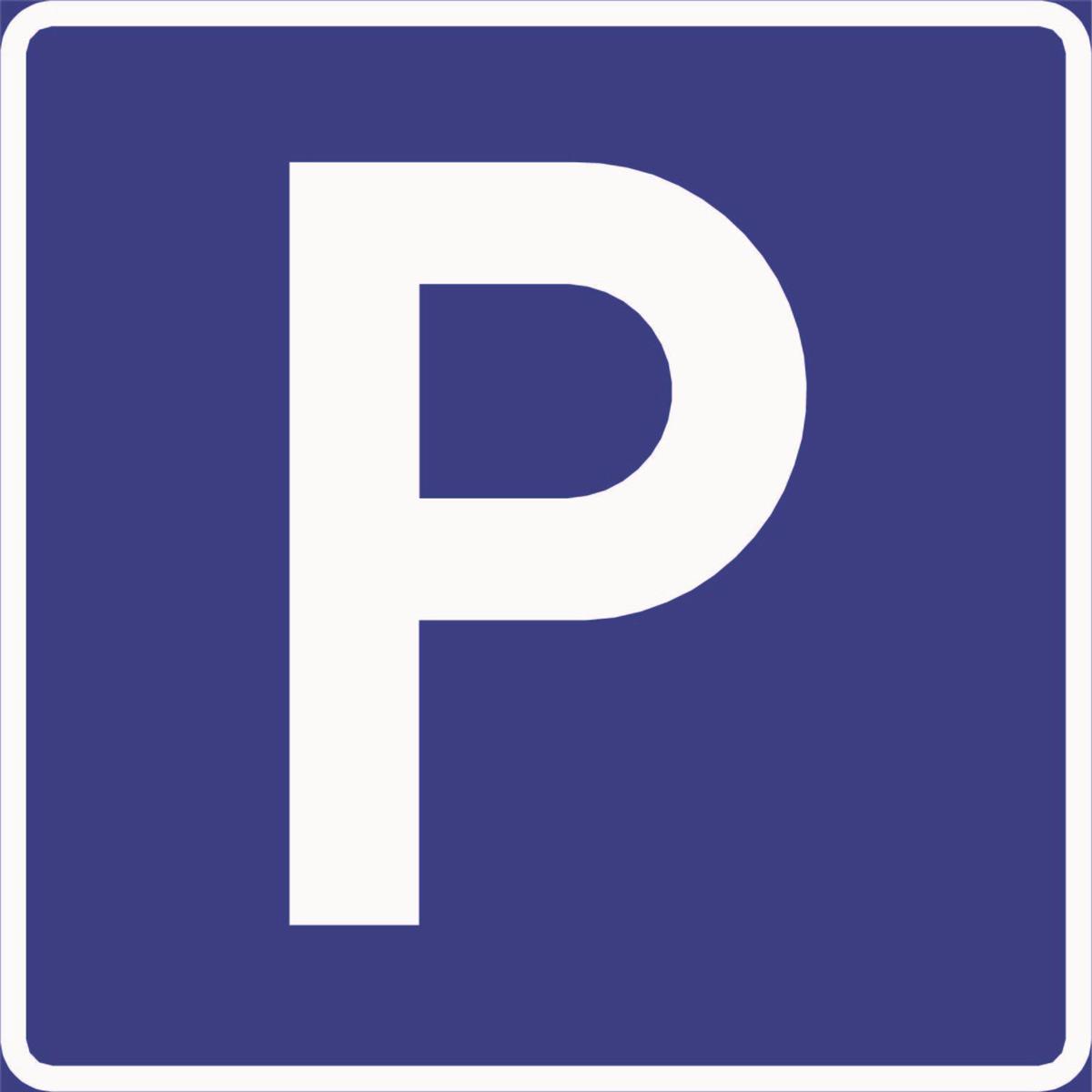 Bildet viser skiltet parkering. - Klikk for stort bilde