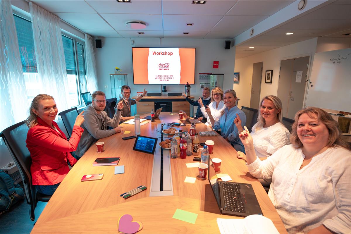 Bilde av bærekraftsworkshop sammen med Lørenskog i utvikling og CocaCola - Klikk for stort bilde