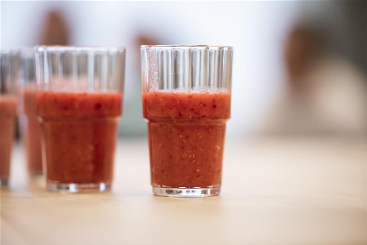Glass med smoothie - Klikk for stort bilde