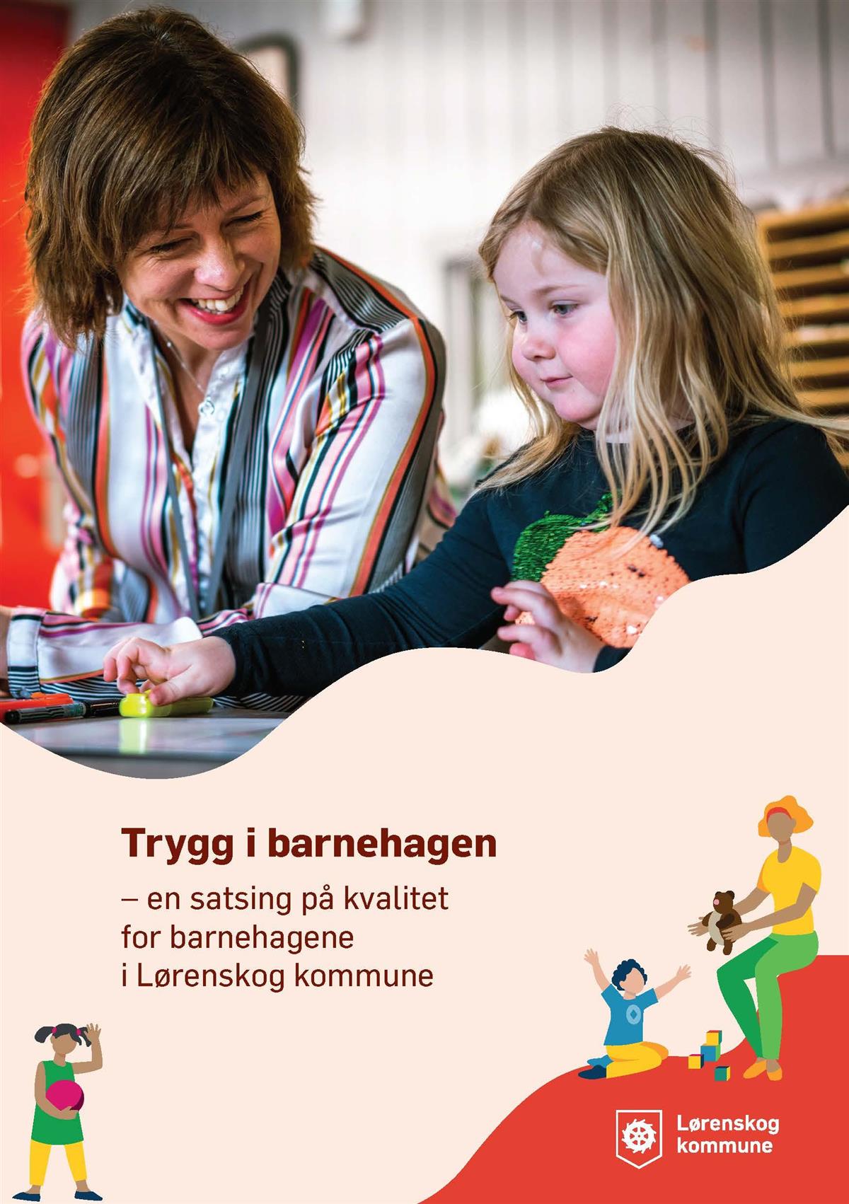 Forside til brosjyren Trygg i barnehagen - Klikk for stort bilde