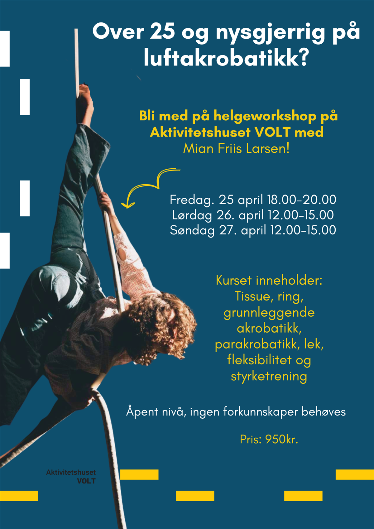 Plakat for helgeworkshop i luftakrobatikk - Klikk for stort bilde